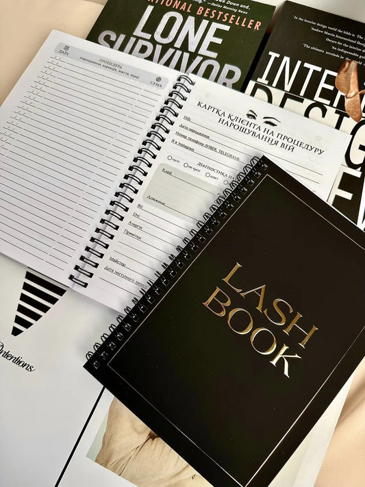 Планер для лешмейкера A5 Lash Book - журнал обліку клієнтів для нарощування вій