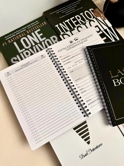 Планер для лешмейкера A5 Lash Book - журнал обліку клієнтів для нарощування вій